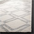 Safavieh Bellagio 5' Square Hand Tufted Wool Rug in Ivory and Gray
