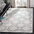 Safavieh Bellagio 5' Square Hand Tufted Wool Rug in Ivory and Gray