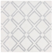Safavieh Bellagio 5' Square Hand Tufted Wool Rug in Ivory and Gray
