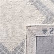 Safavieh Bellagio 5' Square Hand Tufted Wool Rug in Ivory and Gray