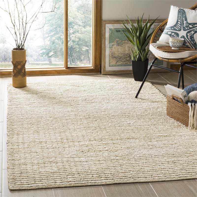 Safavieh Natural Fiber 3' x 5' Hand Woven Jute Rug in Ivory