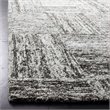 Safavieh Abstract 6' Wool Round Hand Tufted Rug in Ivory and Charcoal