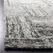 Safavieh Abstract 6' Square Wool Hand Tufted Rug in Ivory and Charcoal