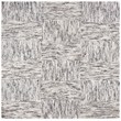 Safavieh Abstract 6' Square Wool Hand Tufted Rug in Ivory and Charcoal