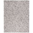 Safavieh Abstract 6' Square Wool Hand Tufted Rug in Ivory and Charcoal