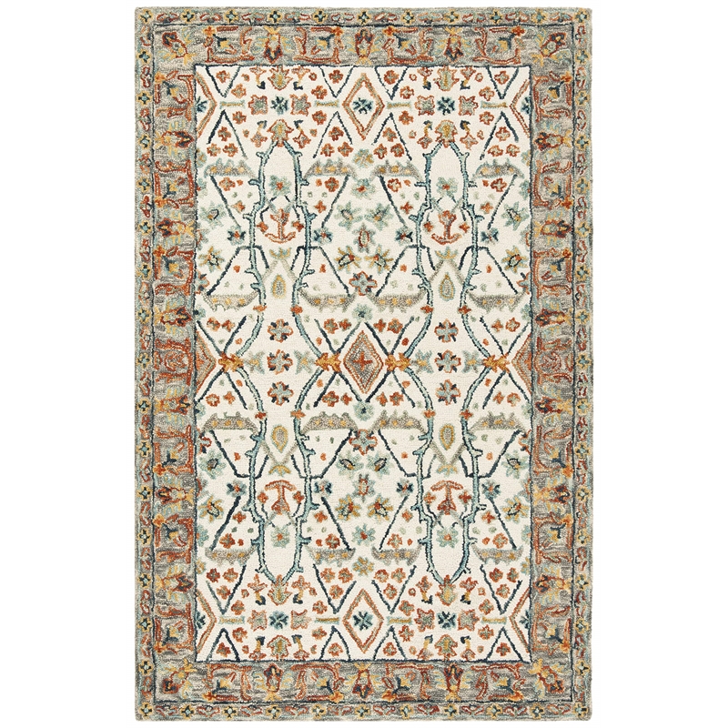 Safavieh Aspen 6' x 9' Hand Tufted Wool Rug in Ivory and Blue