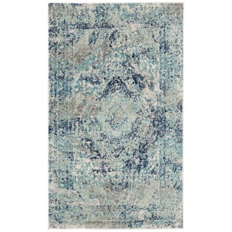 Safavieh Madison 4' x 6' Rug in Ivory and Blue