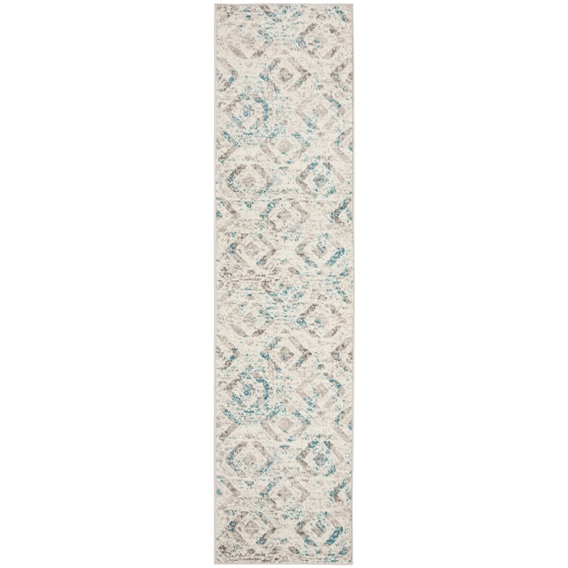 Safavieh Skyler 2' x 10' Runner Rug in Ivory and Blue