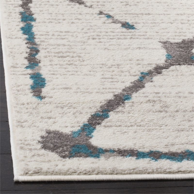 Safavieh Skyler 2' x 10' Runner Rug in Ivory and Blue