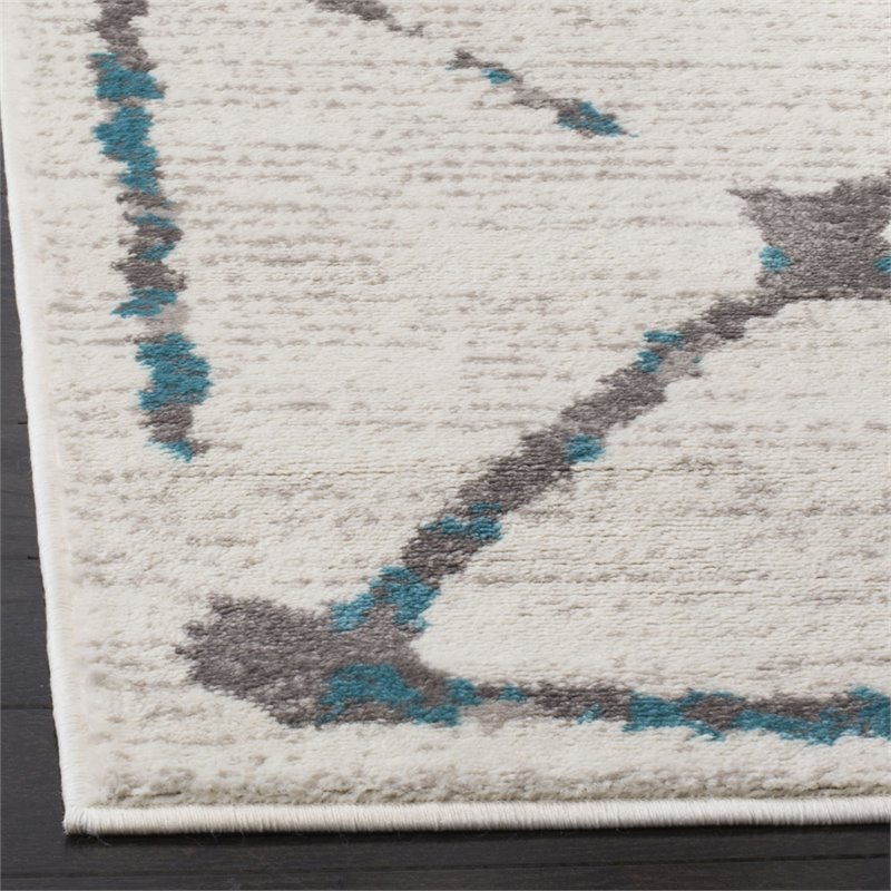 Safavieh Skyler 2' x 12' Runner Rug in Ivory and Blue