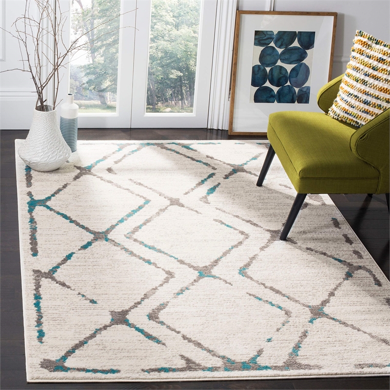 Safavieh Skyler 3' x 5' Rug in Ivory and Blue