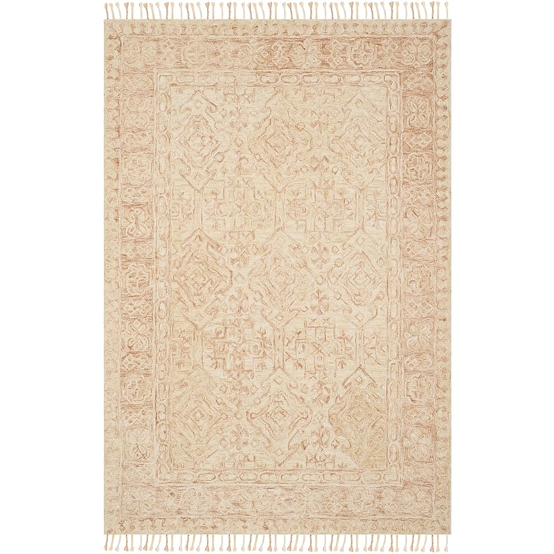 Safavieh Aspen 6' x 9' Hand Tufted Wool Rug in Ivory and Blush