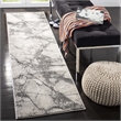 Safavieh Lurex 2' x 8' Runner Rug in Ivory and Gray