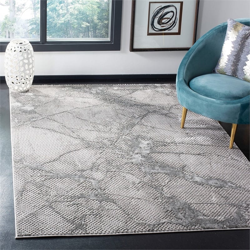 Safavieh Lurex 8' x 10' Rug in Ivory and Gray