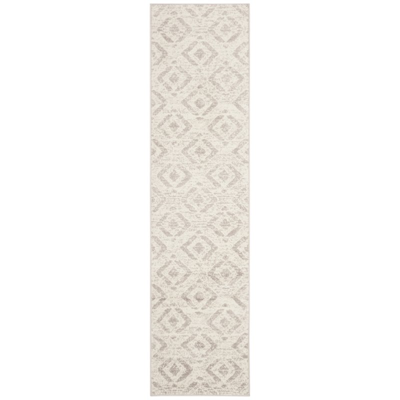 Safavieh Skyler 2' x 10' Runner Rug in Ivory and Gray