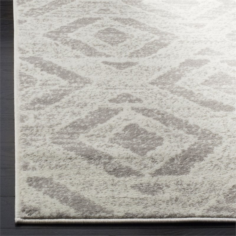 Safavieh Skyler 2' x 12' Runner Rug in Ivory and Gray