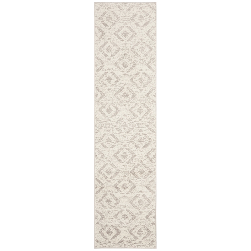 Safavieh Skyler 2' x 6' Runner Rug in Ivory and Gray