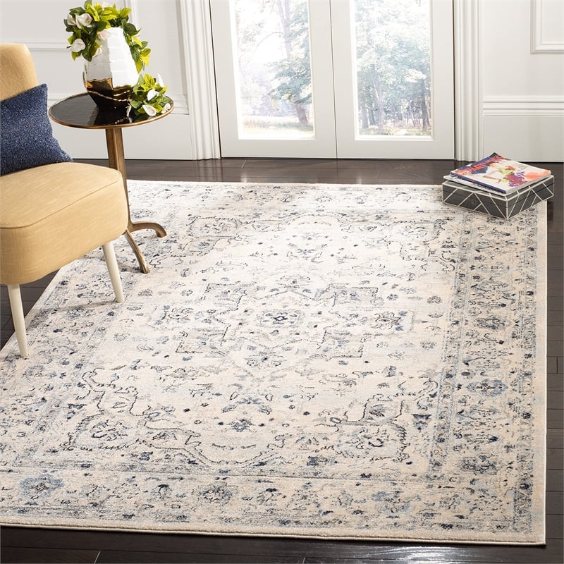 Safavieh Charleston 9' x 12' Rug in Ivory and Light Blue