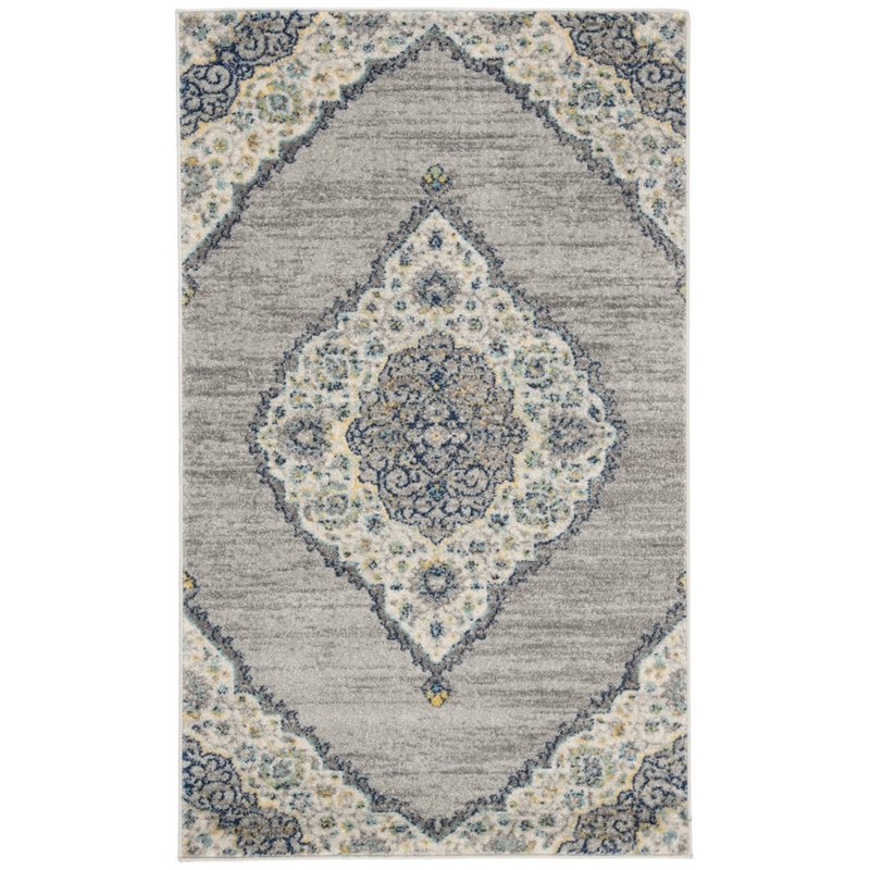 Safavieh Madison 3' x 5' Rug in Light Gray and Blue