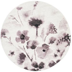 Safavieh Adirondack 4' Round Rug in Ivory and Purple