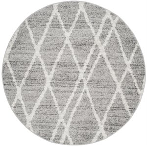 Safavieh Adirondack 4' Round Rug in Ivory and Silver