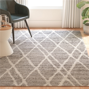 Safavieh Adirondack 4' Square Rug in Ivory and Silver