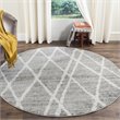 Safavieh Adirondack 8' Round Rug in Ivory and Silver