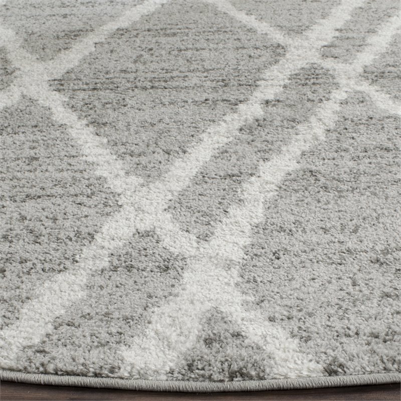 Safavieh Adirondack 8' Round Rug in Ivory and Silver