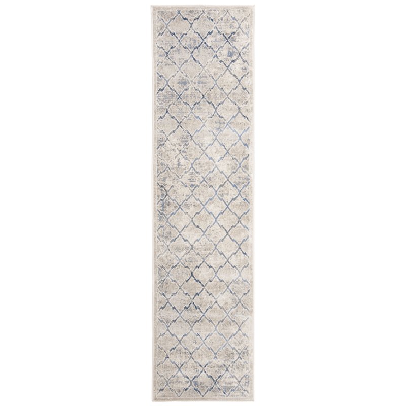 Safavieh Brentwood 2' x 8' Runner Rug in Light Gray and Blue