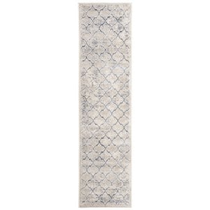 Safavieh Brentwood 2' x 8' Runner Rug in Light Gray and Blue