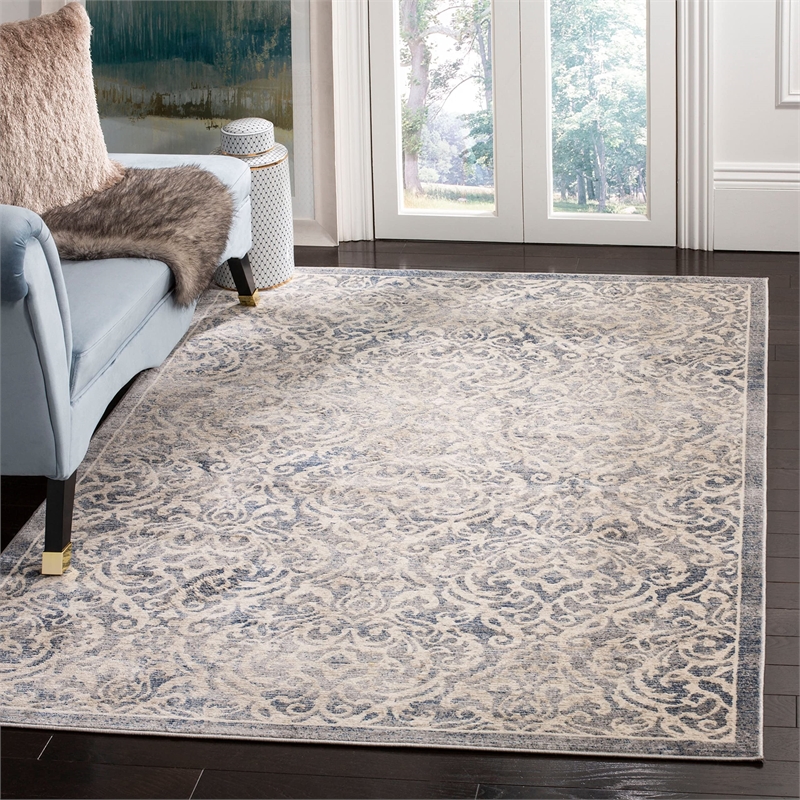 Safavieh Brentwood 3' x 5' Rug in Light Gray and Blue