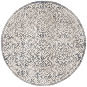 Safavieh Brentwood 6'7&quot Round Rug in Light Gray and Blue