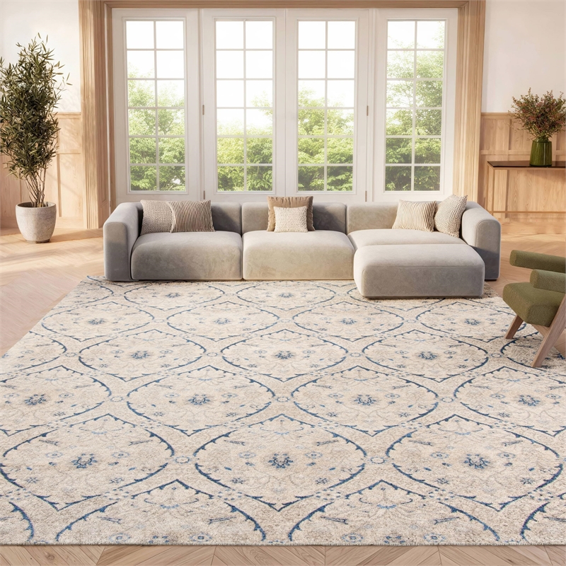 Safavieh Brentwood 8' x 10' Rug in Light Gray and Blue