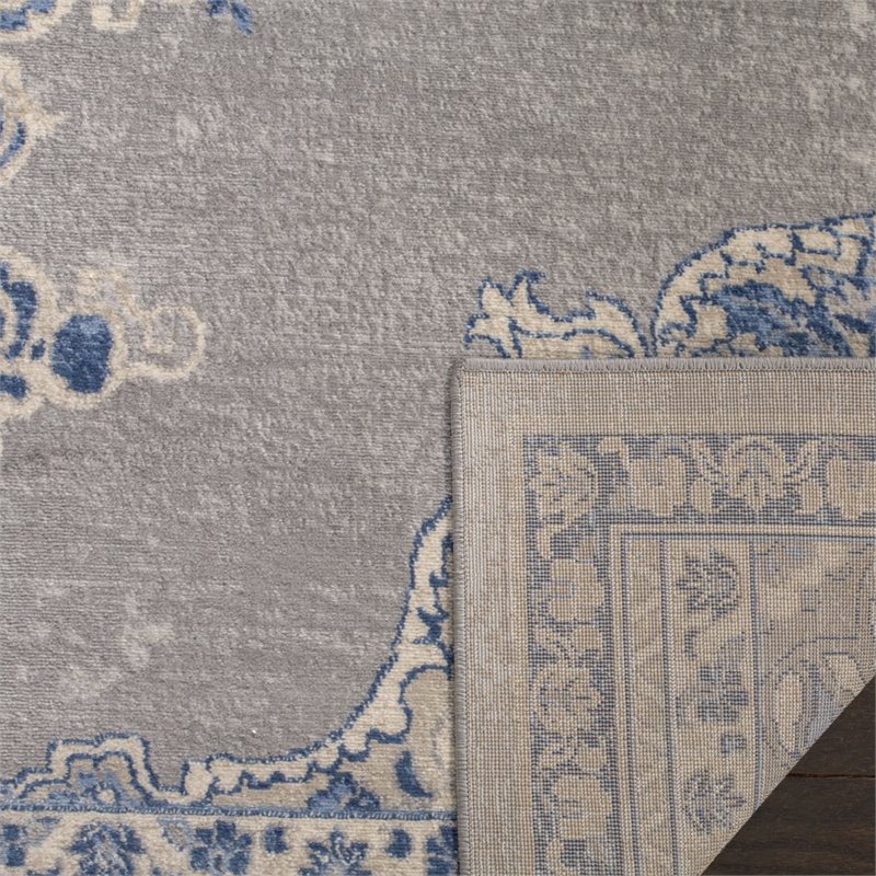 Safavieh Brentwood 2' x 8' Runner Rug in Light Gray and Blue