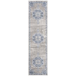 Safavieh Brentwood 2' x 8' Runner Rug in Light Gray and Blue