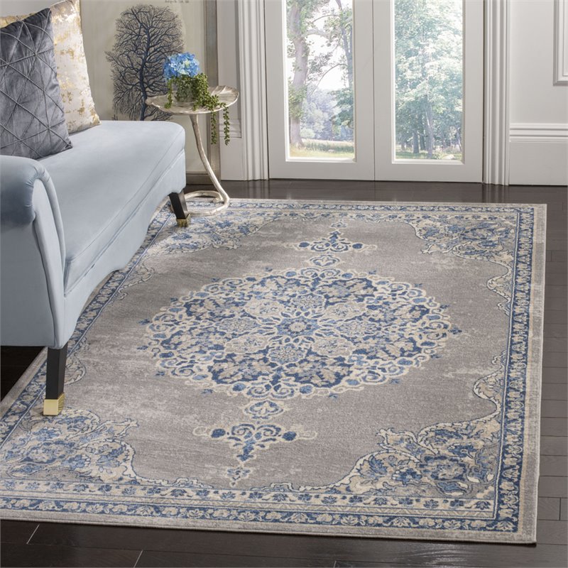 Safavieh Brentwood 4' x 6' Rug in Light Gray and Blue