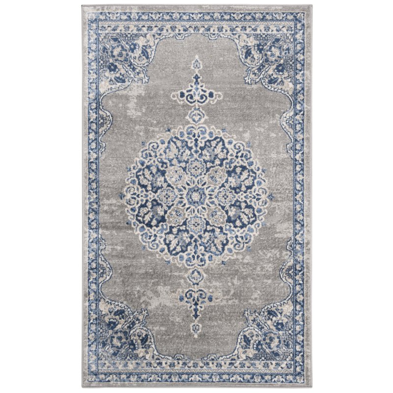 Safavieh Brentwood 4' x 6' Rug in Light Gray and Blue