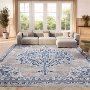 Safavieh Brentwood 8' x 10' Rug in Light Gray and Blue