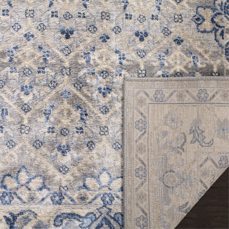 Safavieh Brentwood 2' x 8' Runner Rug in Light Gray and Blue