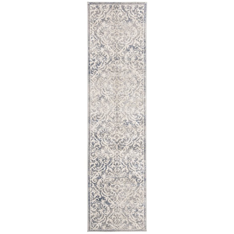 Safavieh Brentwood 2' x 8' Runner Rug in Light Gray and Blue