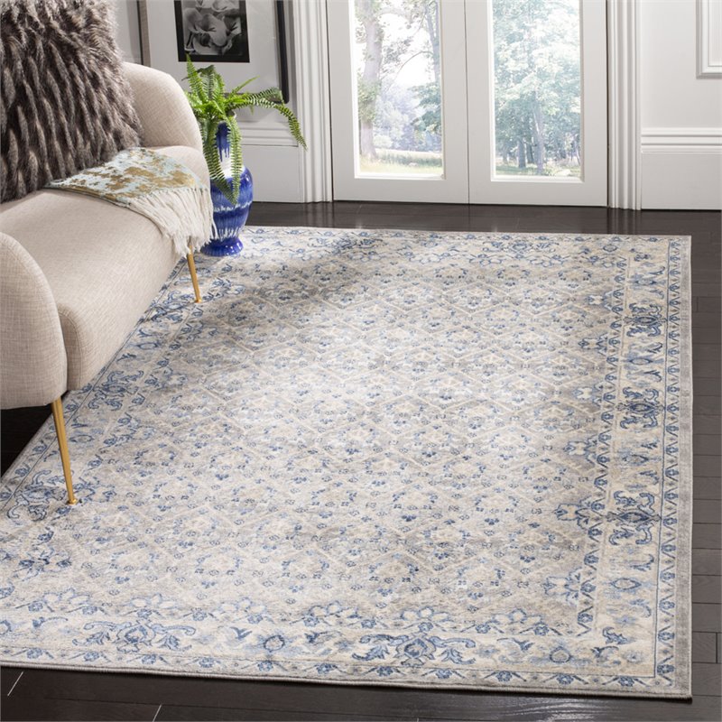 Safavieh Brentwood 3' x 5' Rug in Light Gray and Blue