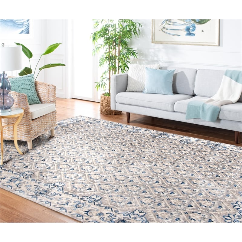 Safavieh Brentwood 8' x 10' Rug in Light Gray and Blue