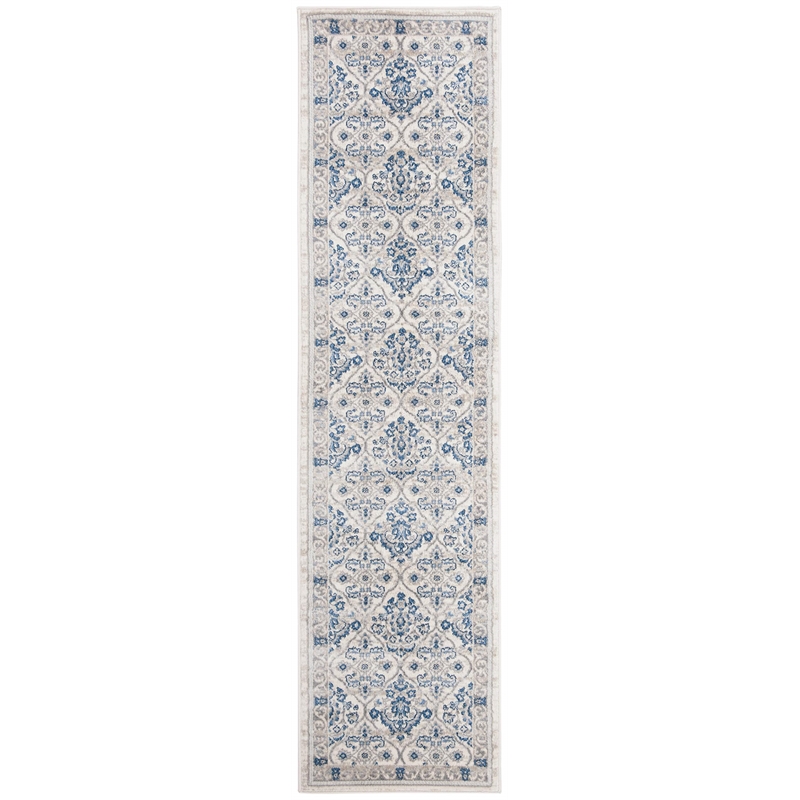 Safavieh Brentwood 2' x 8' Runner Rug in Light Gray and Blue