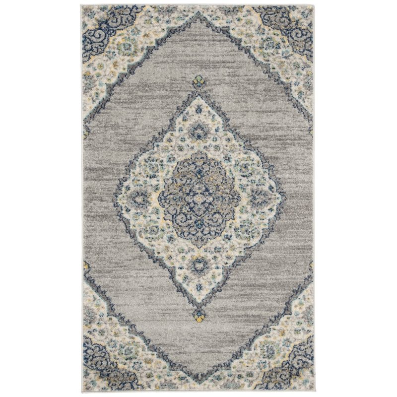 Safavieh Madison 4' x 6' Rug in Light Gray and Blue