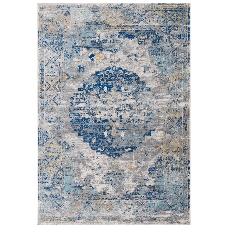 Safavieh Madison 3' x 5' Rug in Light Gray and Blue
