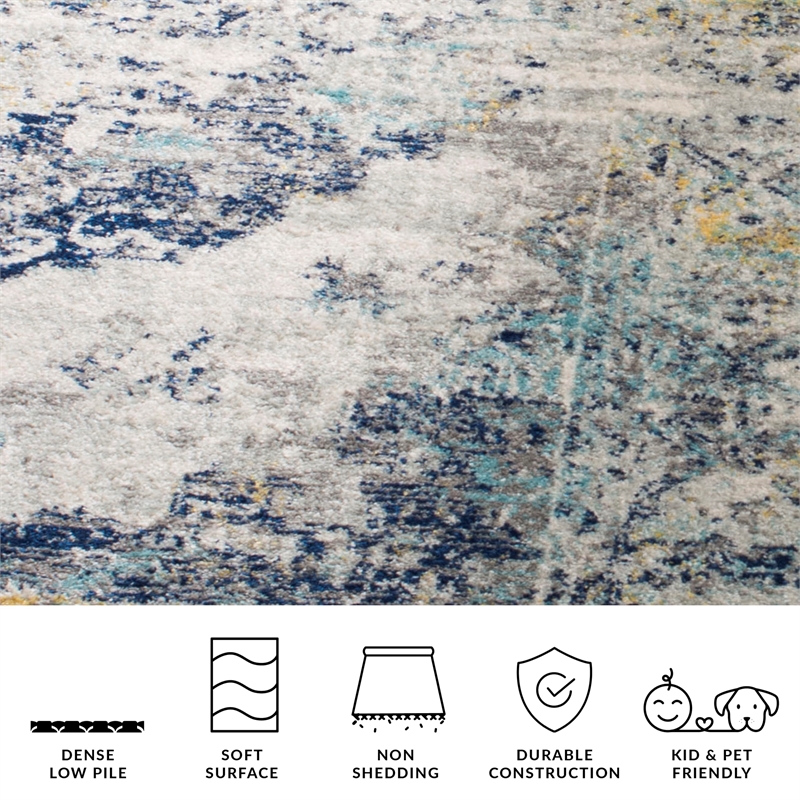 Safavieh Madison 8' x 10' Rug in Light Gray and Blue