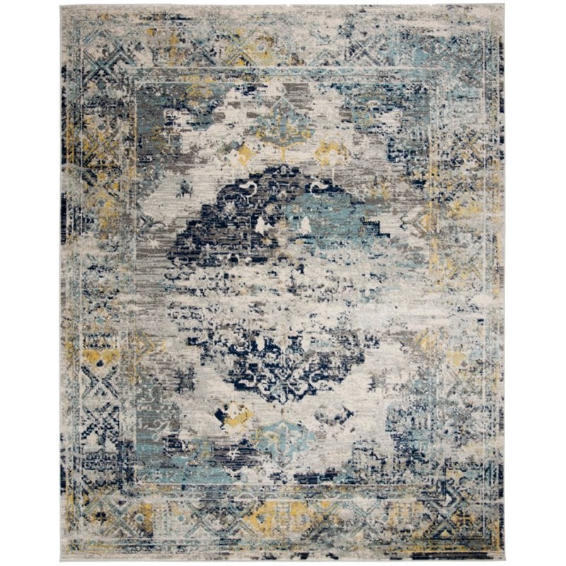 Safavieh Madison 9' x 12' Rug in Light Gray and Blue