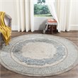 Safavieh Sofia 3' Round Rug in Light Gray and Blue
