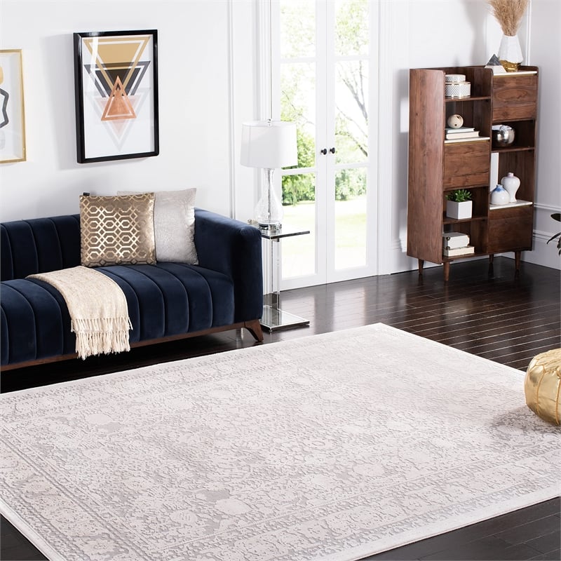 Safavieh Reflection 10' x 14' Rug in Light Gray and Cream