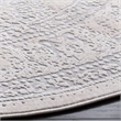 Safavieh Reflection 5' Round Rug in Light Gray and Cream